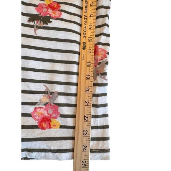 Joules Womens Striped Floral Long Sleeve Top US 4 Cotton EUC - Picture 7 of 10